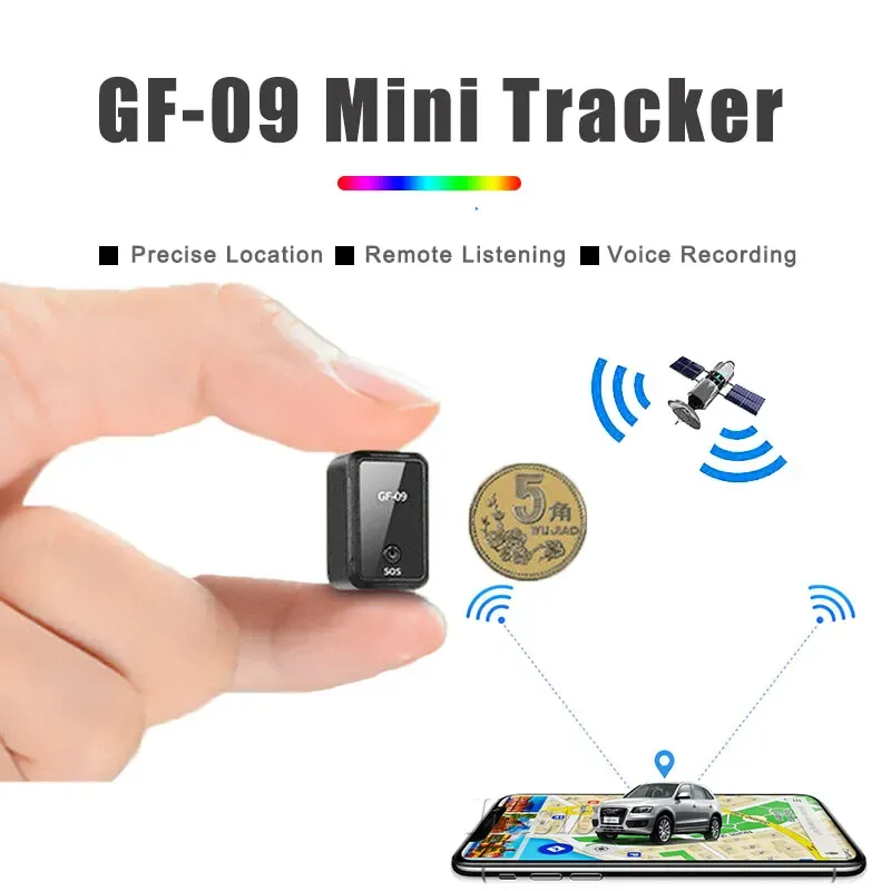 Trackers GF09 Mini GPS Localizzatore Magnetica Localizador Registratore di auto per bambini Anti Lost Dispositivo Smart Remote Locart Tracker