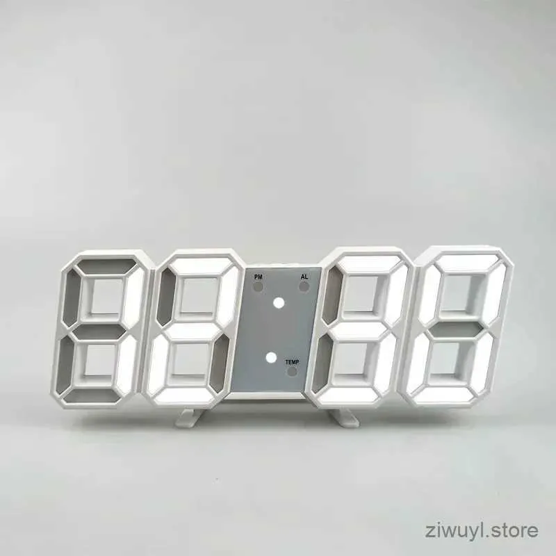 Bureau tafel klokken klokken 3D led digitale alarmklok wandtijd/date home/keuken/kantoor klok decoratieve tuin horloge decoratie voor slaapkamer