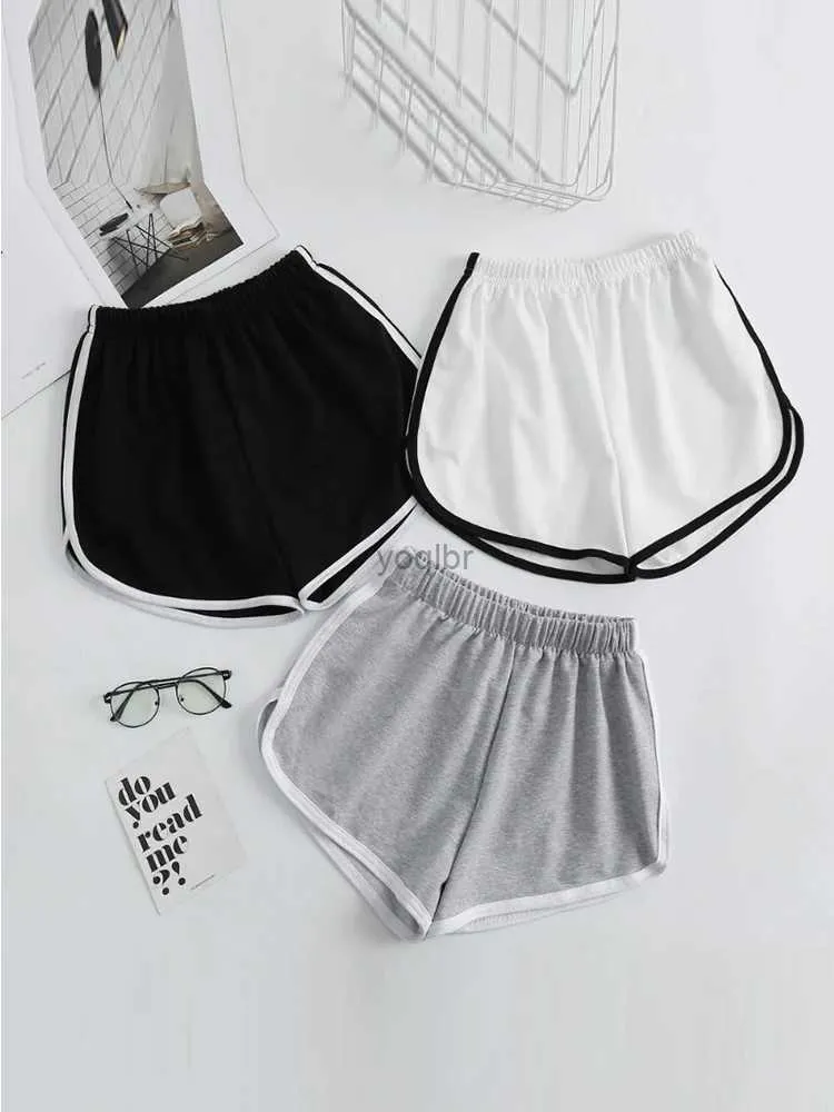 Dames shorts Shorts Striped Sports Shorts Simple Loose Shorts Dames Casual gewichtsverlies Shorts Hoge taille Monochrome zomer Fashionl2404