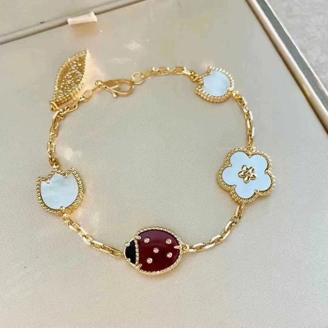 Peoples Choice to Go Bracciale essenziale ad alta vanly Bracciale Flower Coccinella Fulfly Diamond Full Diamond con Cleefly Common Cleefly