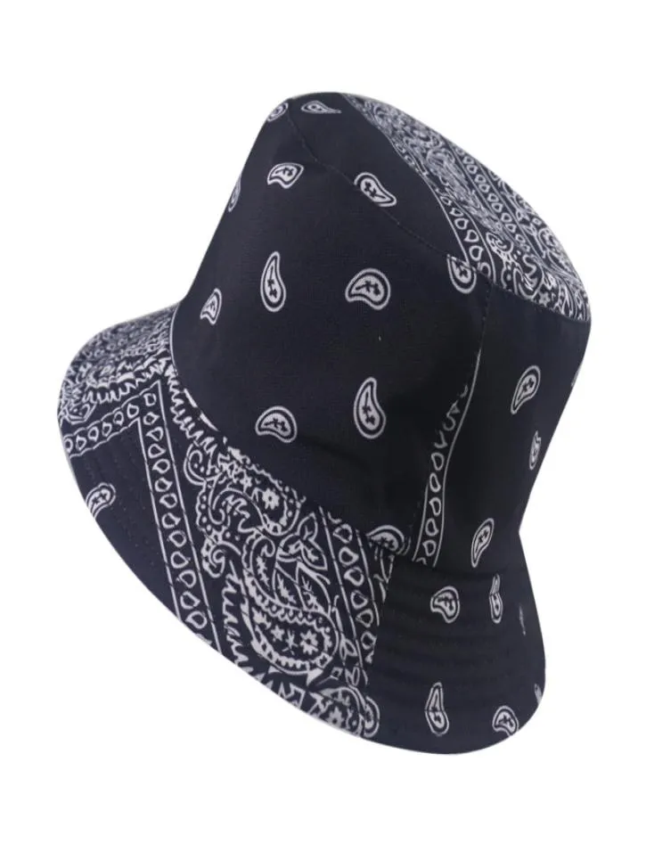 Nieuwe zomer zwart rood paisley patroon visserij visser caps bandana emmer hoeden vrouwen bob hiphop panama7685196