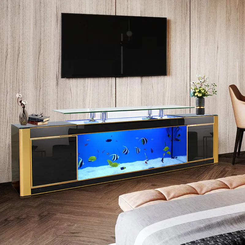 Aquarium TV Stand: Glass Fish Tank With Stand For Living Room
