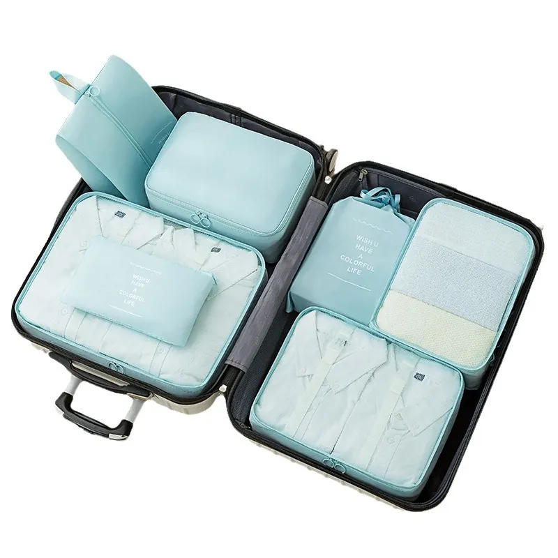 トラベル収納バッグ7ピーススーツ衣類収納バッグデジタルシューズ収納バッグ荷物並べ替えバッグ