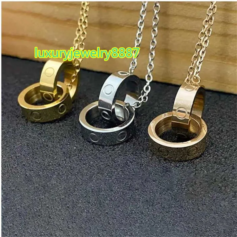 hart ketting zilveren kettingen ontwerper mossaniet sieraden vergulde gouden zilveren titanium stalen dubbele ringen tennis kettingen bruiloft cadeau groothandel hoogwaardige kwaliteit