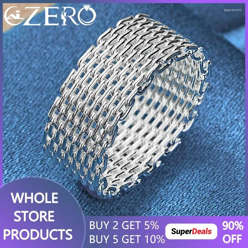 Clusterringen 925 Sterling Silver Interwoven Web Ring 6-10 Grootte voor man Women Wedding Engagement Fashion sieraden Charme Accessoires