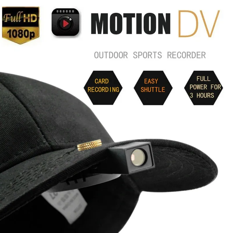 Buiten rennen honkbalhoed verstelbare golfzon Gorras met 1080p sport dv dvr Action Camera Riding Fishing Sports Headwar Cap 240414