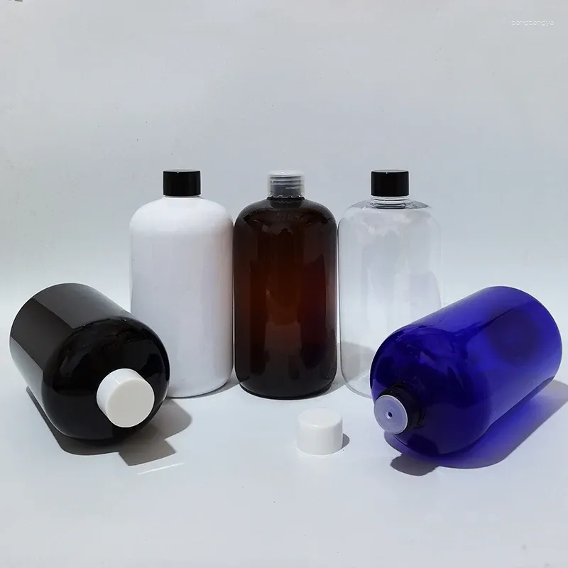 Butelki do przechowywania 12PCS 500 ml kremowe zestawy do pojemnika kosmetycznego Pusta plastikowa butelka z śrubą czapką duże opakowanie płynne