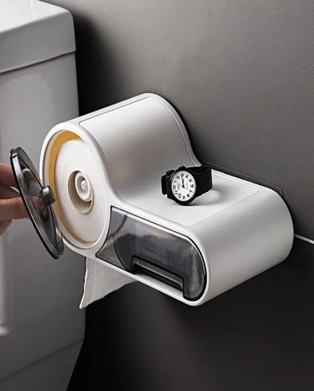 Porte-papier toilette Portable Rouleau de toilette support de papier support de rangement de rangement à la maison Dispensateur de papier hygiène