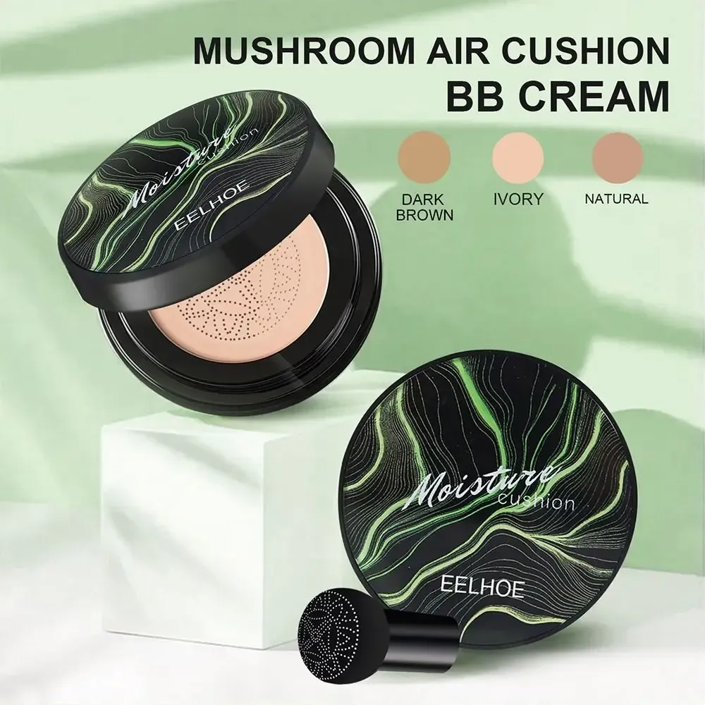 Creams NEW HOT Foundation Concealer Longlasting Air Cushion BB Cream With Mushroom Puff Sponge Ivory White Natural Face Makeup