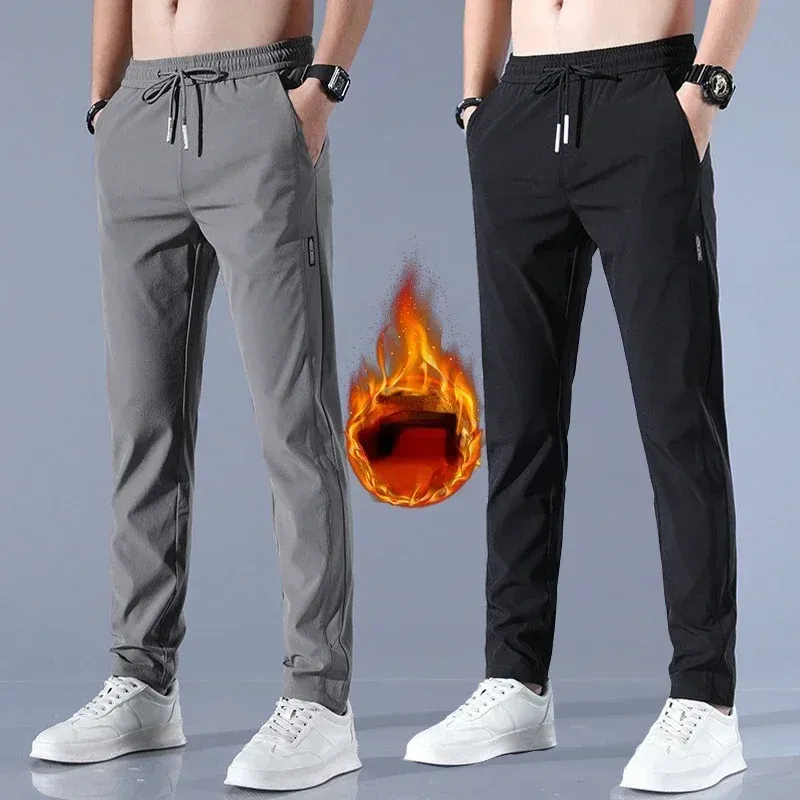 Pantaloni pantaloni sportivi isolati in velluto resistenti a freddo maniche dritte pericolose abili elastiche casual traspiranti