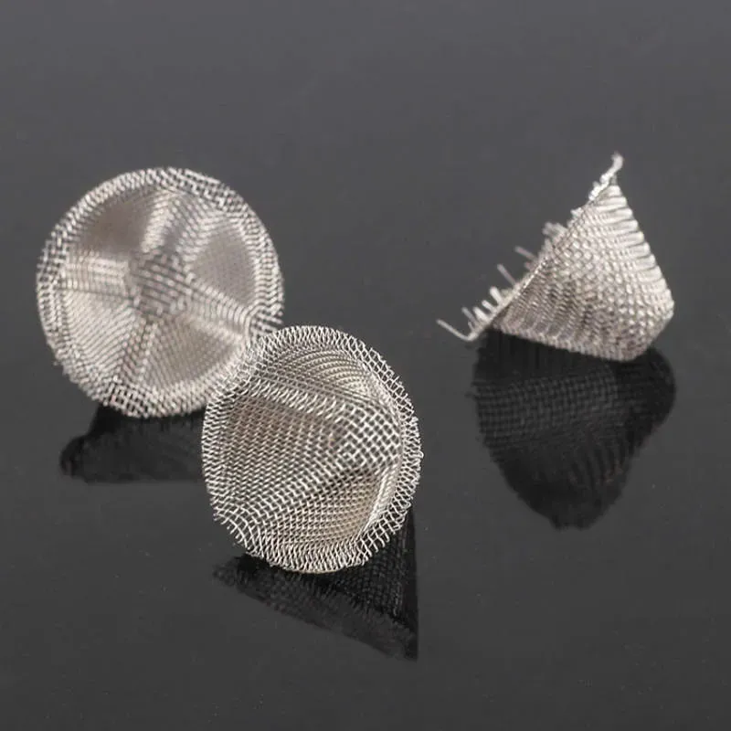 Tobacco Smoking Pipe Screen Filter 17mm Metal Round Ball Taper Thickening Stainless Steel Mesh Bowl Combustion Net Burner For Dry Herb Smoke Cigarettes Accessories