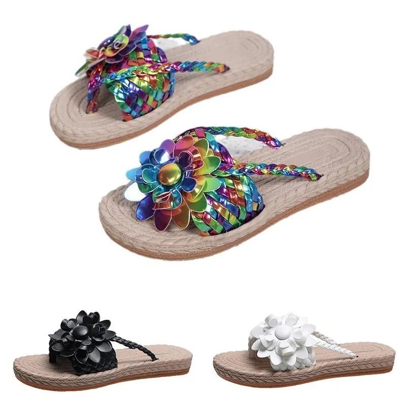 GAI women sandals trendy slides black white pink blue beige multi Sparkling womens sliders summer beach slippers flip flop