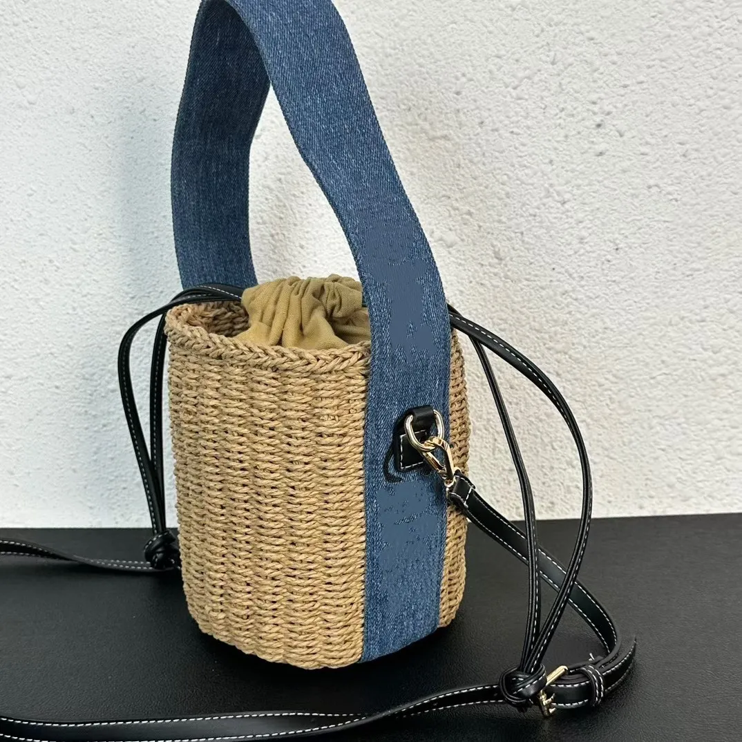 Kobieta worki słomkowe torby wiadra torby na ramię hobos łańcuch torebki projektant crossbody lady małe totes