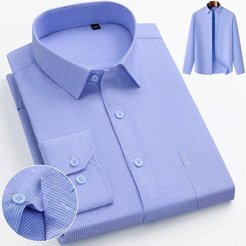 Mens Collarless Dress Shirt Striped Long Sleeve Business Casual Shirts  Lightweight For Daily Use From Eshinestore, $23.32 | DHgate.Com