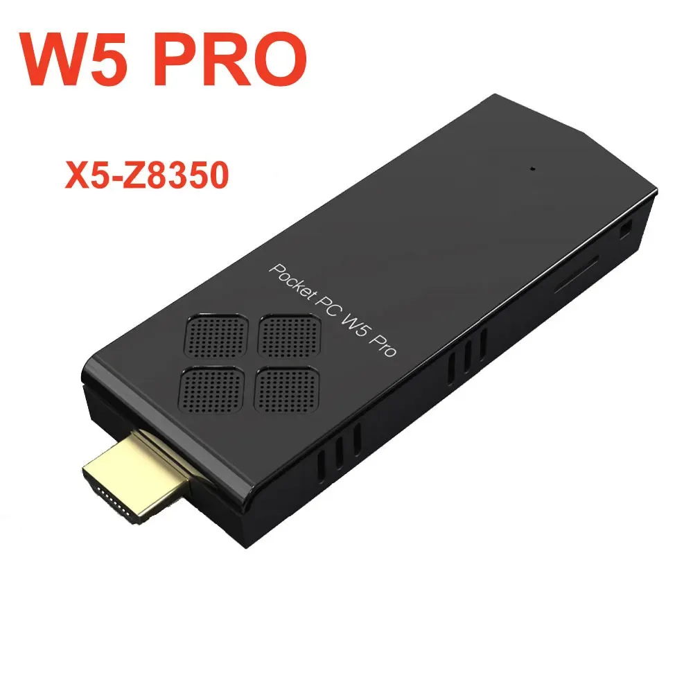 Bedieningselementen W5 Pro Pocket PC Stick X5Z8350 Windows 10 Pro 8GB 128 GB 2.4G/5G Dual Band WiFi BT4.2 USB 4K HD MINI PC Portable Computer