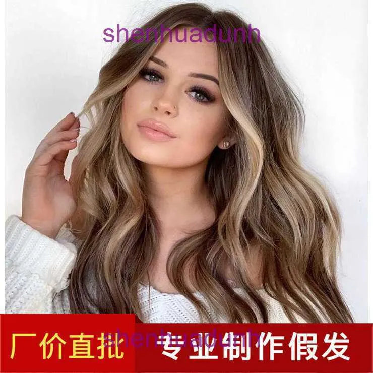 Wig New Wig Womens Gradued Long Hair Hair Rose Net Head Set