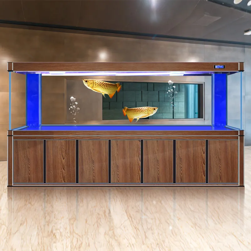 Large Glass Aquarium Fish Tank with Cabinet Perfect for Living