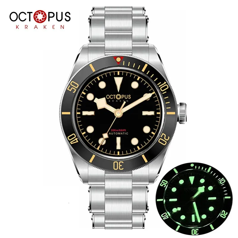 Octopus BB58 Luxury Men Watch 39mm Vintage Diver SW200 Movement Automatic Mechanical Sapphire Crystal 20Atm Waterproof Luminous 240424