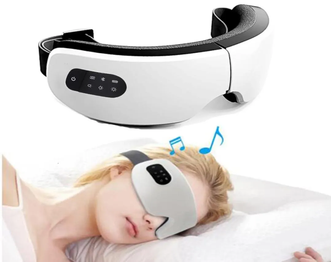 MASSAGER EYE ELETTRIC Smart Bluetooth Music Care Strumento comprende il massaggio per le vibrazioni riscaldanti alleviare la maschera per il sonno a fatica 2212089003378