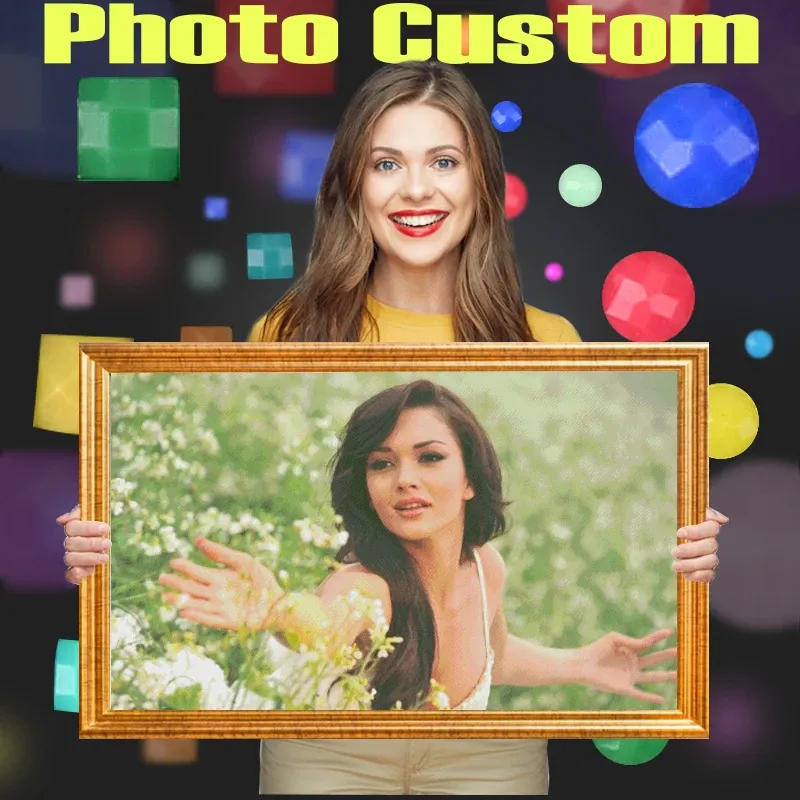 Craft Homfun Photo Custom Diamond Painting 5D DIY Изображение стразах Diamond Emelcodery 3D Cross Stitch Home Wedding