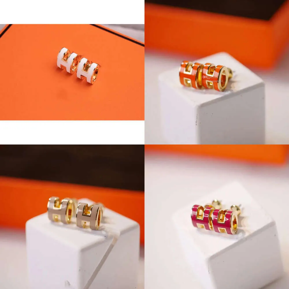 V-gold oberes Material Charme Pop Mini Größe mit Farb Email Design plattiert haben Stempel Valentinstag Hochzeit Ohrring HH mit Box Originalqualität