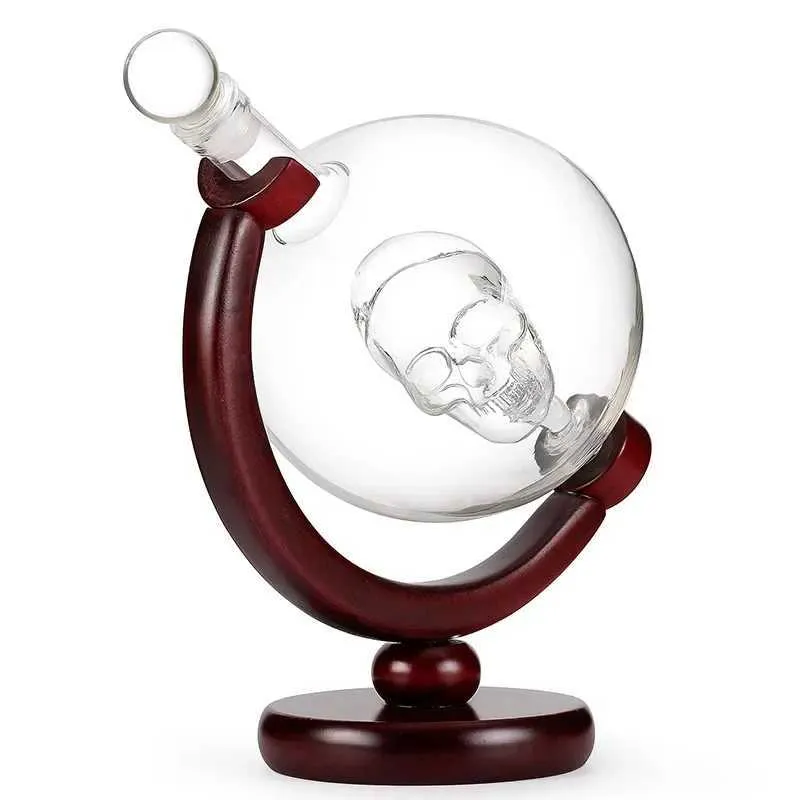 Outils de bar Borosilicate Borosilicate Verre de vin artisanat Skull Bouteille de vin rouge rouge bouteille de vin blanc 240426