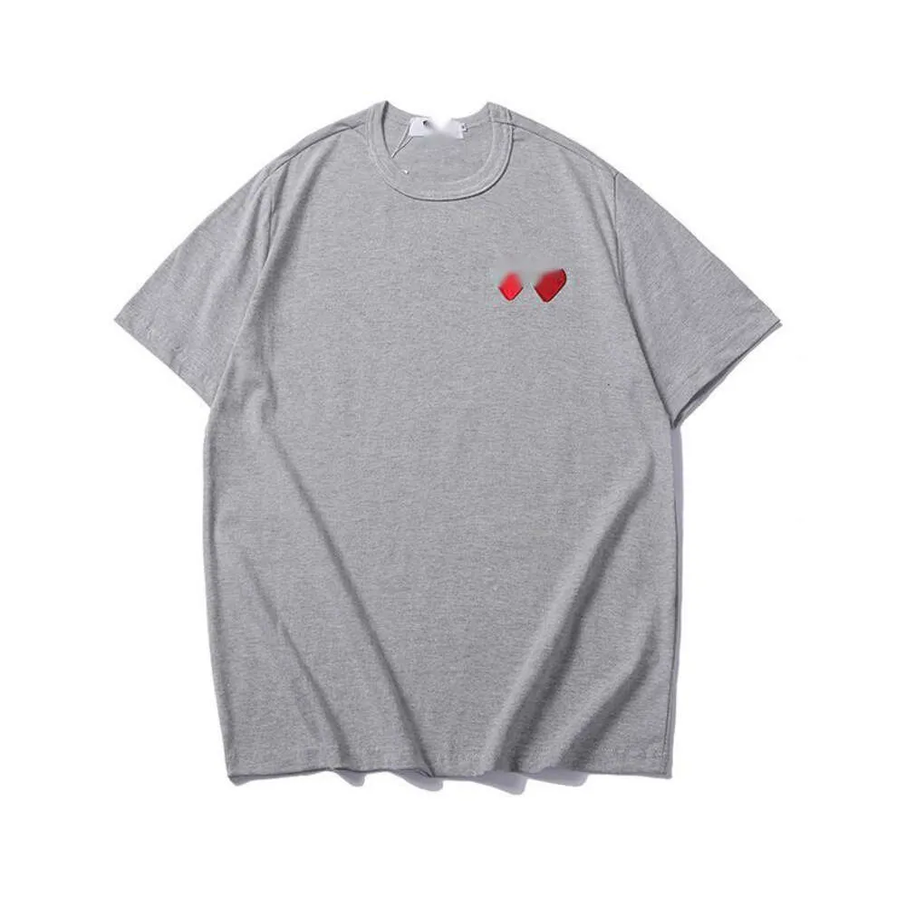 Футболка играет женщин дизайнерский дизайнер высокий качество роскошная модная футболка летняя новая бренда футболка персикового сердца Мужчина круглый шей с короткими рукавами с двойным сердце