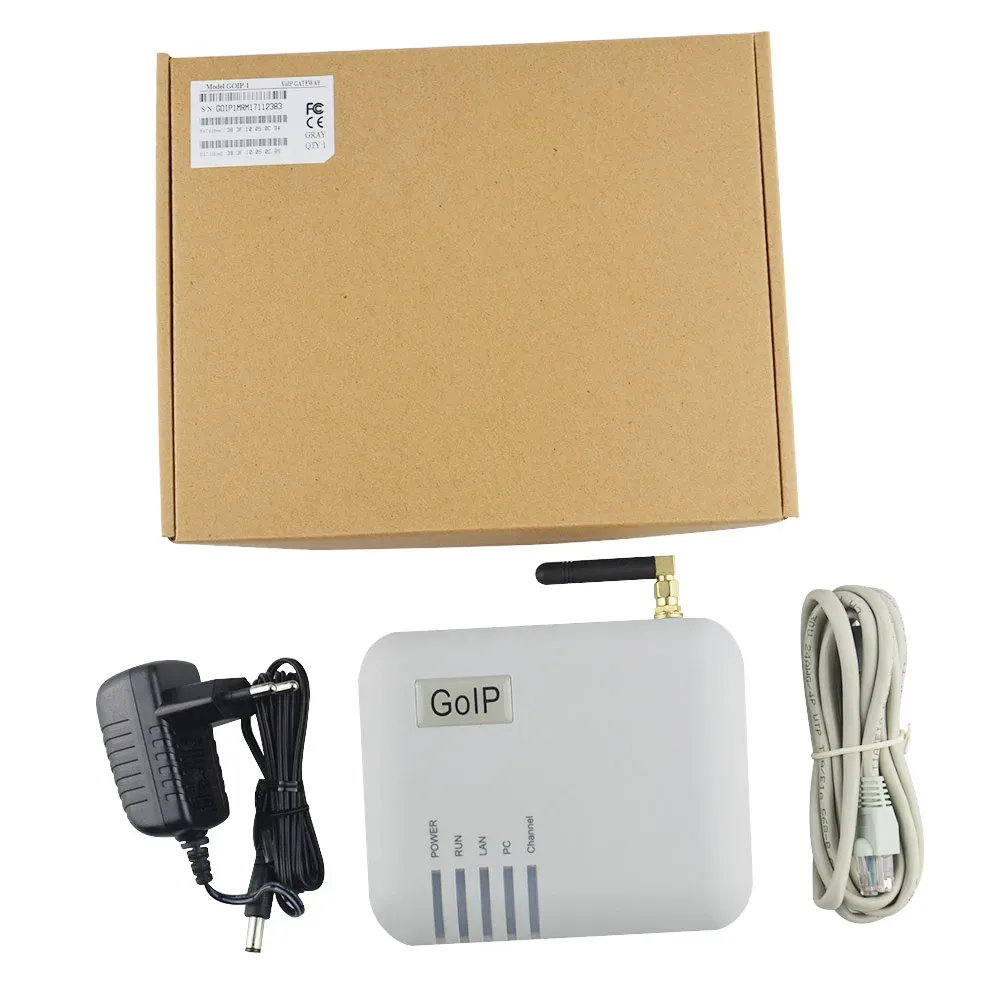 Accessori Convertitore GSM SIP Adattatore telefonico IP LED GOIP1 Fornire 1 Porte della scheda SIM IMEI Cambia supporto IP PBX FXS Gateway