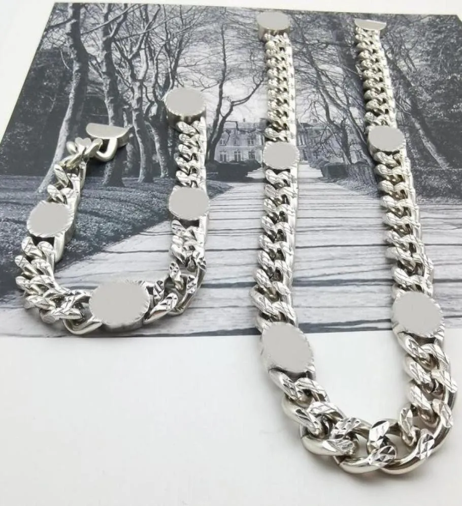 Unisex mode dikke ketting kettingen hoge kwaliteit brief vrouwen cubaanse choker ketting punk vintage mannen dames paren sieraden accules6518549