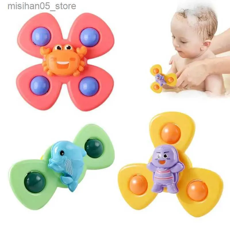 Sand Play Water Fun 3 Montessori Baby Rotating Top Bathtub Toys Childrens Dusch Sug Cups Ringing Teeth Q240426