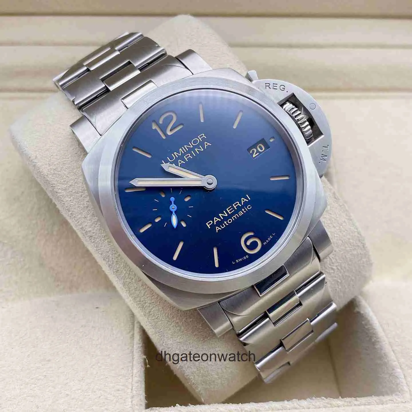 High End Designer Watches for Penera Product Box Series Precision Steel Automatyczne zegarek mechaniczny zegarek męski PAM01028 Oryginalny 1: 1 z prawdziwym logo i pudełkiem