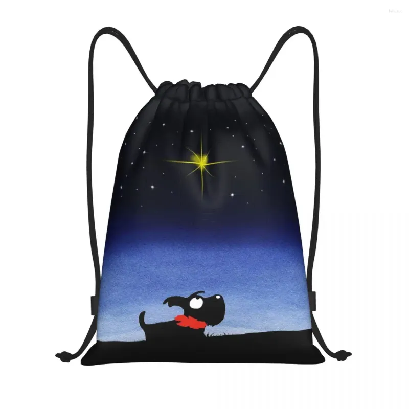 Sacs à provisions personnalisées Scottie Dog Star DrawString Sackepack Lightweight Scottish Terrier Graphic Gym Sports Sackpack Sacks pour