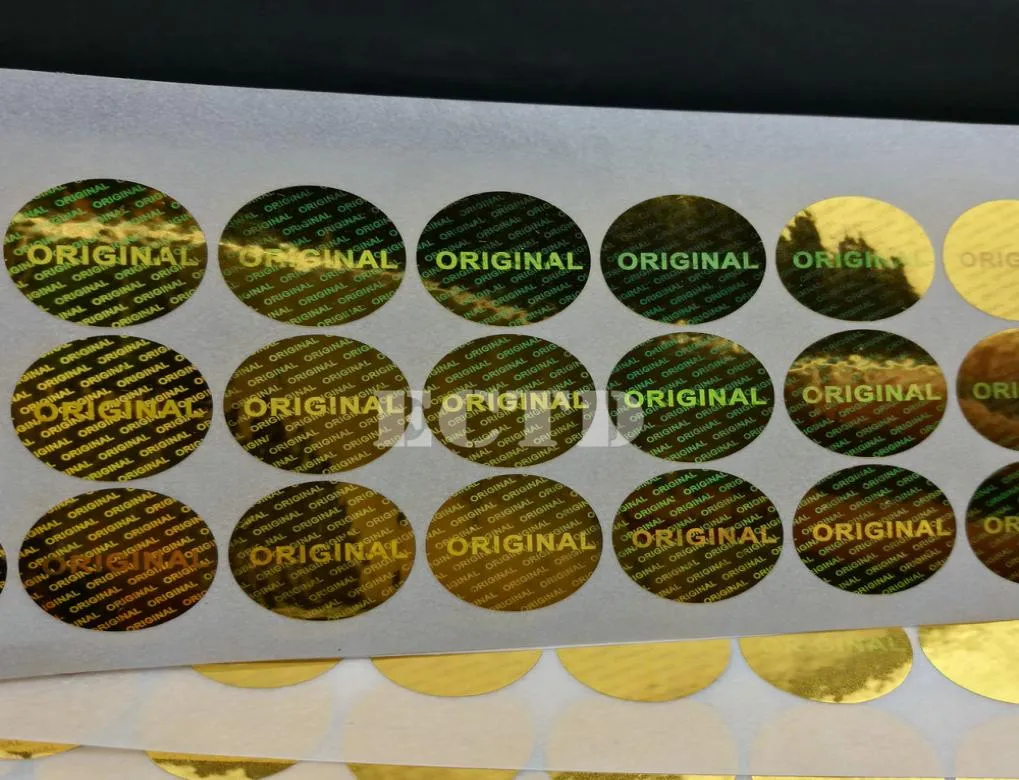 Garanzia di sicurezza originale ologramma Diametro adesivo per etichetta oro originale 06quot x 06Quot 1000pcs2035958