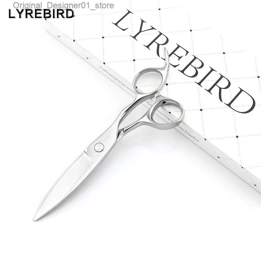 Nożyczki do włosów 5,75 cala wierzba przenośnik Blade Damascus Dekoratywny projekt łożyska Lyrebird Wysokiej jakości Q240426
