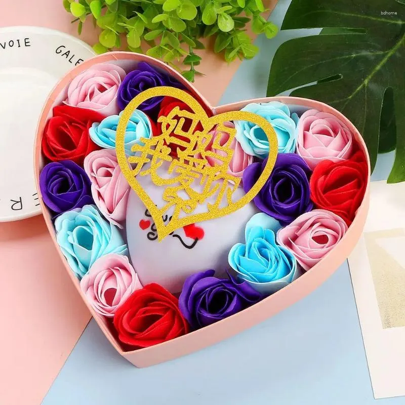 Fiori decorativi rose extra grandiose per sempre fiore a forma di cuore scatola di San Valentino day gifts girasole artificiale all'aperto