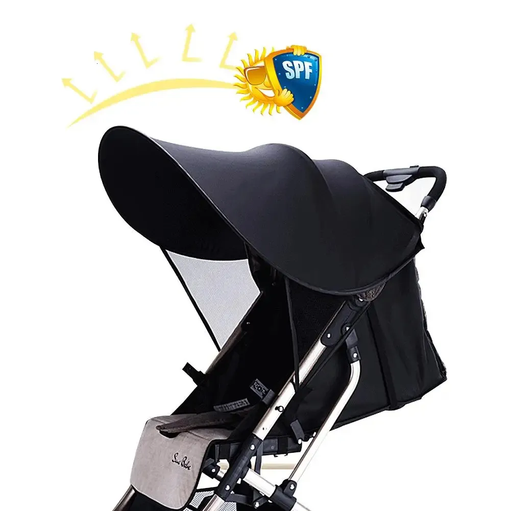 Baby barnvagn Sunshade Cover Anti-UV Universal Spädbarn Full Canopy Mygg Net Sun Shield Protection Fabric Accessories 240412
