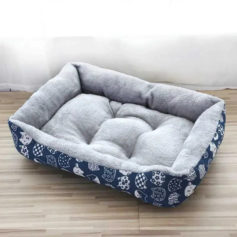 Katzenträger Kisten Häuser Heiße Koralle Hunde Matte Big Hundebett gedrucktes Haustier Big Dog House Pink Wolle Katze und Hundebett Haustier Shop Nest Hundekorb 240426