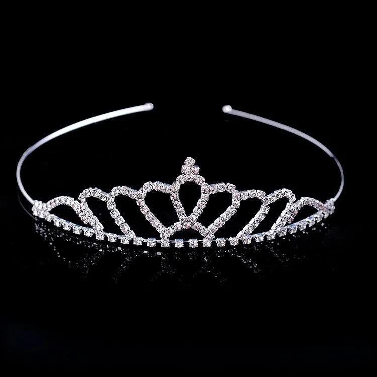 Mooie glanzende kristal bruids tiara feest optocht verzilverde kroon hoofdband bruiloft tiaras accessoires