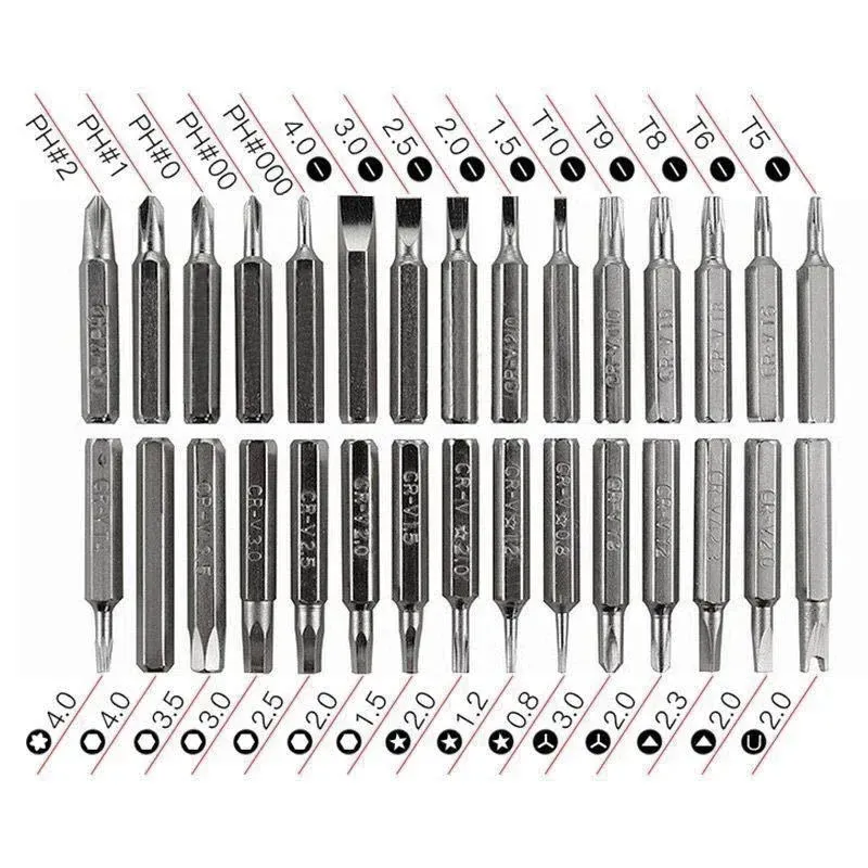 Creative 32 In 1 Screwdriver Set Precision Mini Magnetic Screwdriver Bits Kit Phone Mobile IPad Camera Maintenance Tool Repair