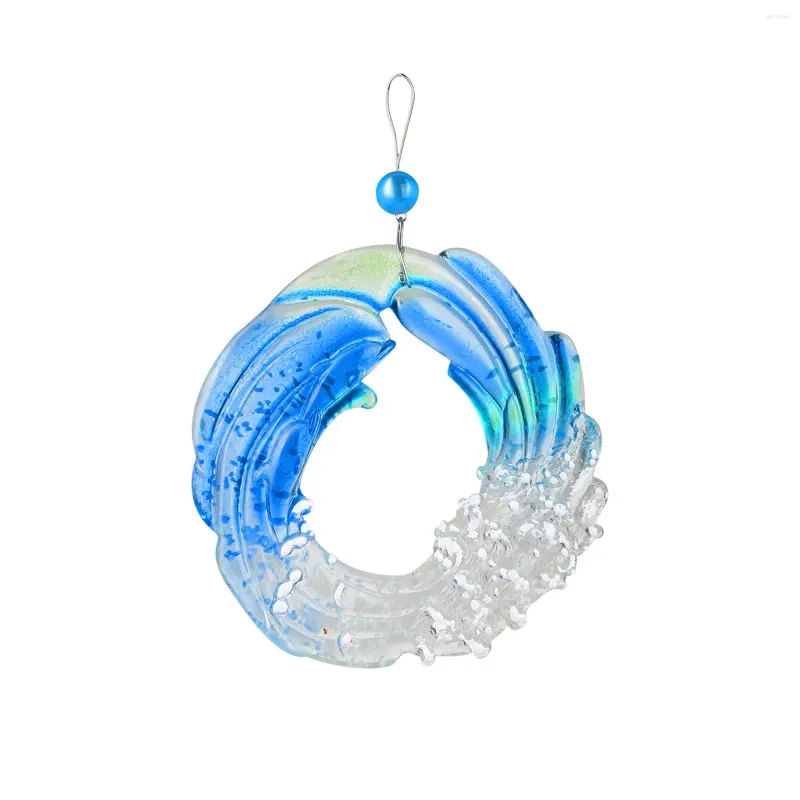 Decorative Figurines 3d Resin Pendant Waves Shape Marine Wind Mold Hanging Home Decoration Campanas De Viento Y Adornos 2024 Items