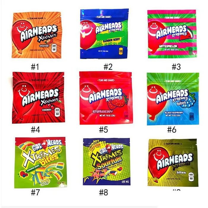 Groothandel lege 600 mg gaskoppen Verpakkingszakken ruiken bewijzen xtremes Bites Rainbow Berry Sweetly Gummies -pakket Mylar Bag