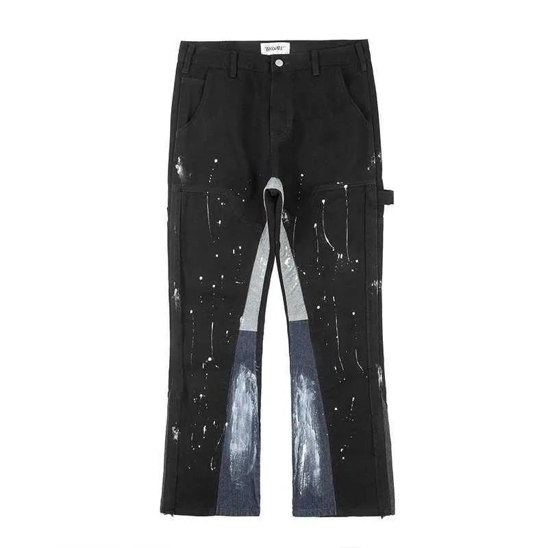 DHgate.com:Mens Hip Hop Contrast Color Spliced Spot Ink DHgate.com:Mens Hip Hop Contrast Color Spliced Spot Ink