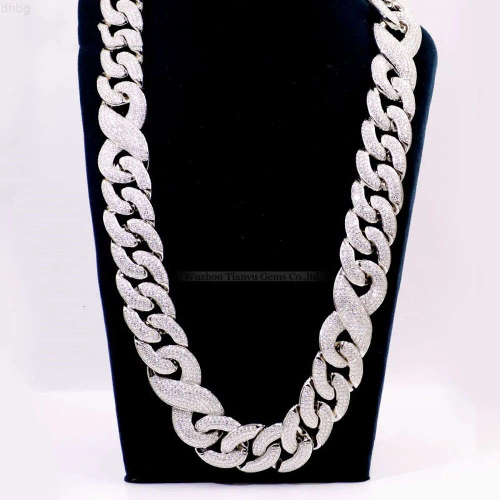 Yadis Custom Hiphop Jewelry 14K 18K Guldhalsband Miami Iced Out Moissanite Cuban Link Chain