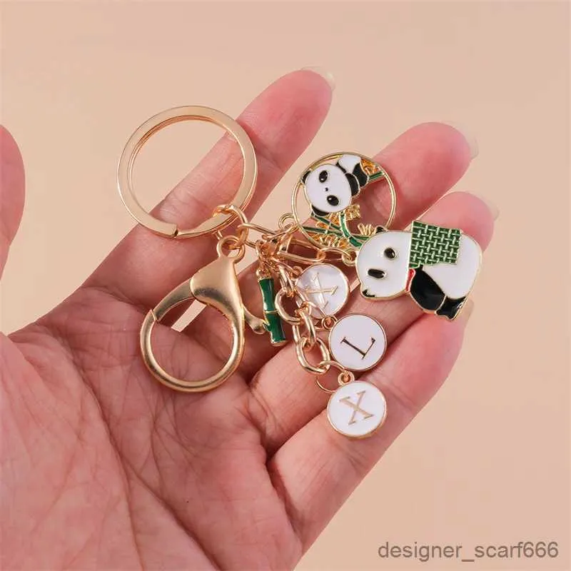 Schlüsselanhänger Lanyards Cartoon Tier Schlüsselanhänger Emaille Panda Charms Keyrings Souvenir Geschenke für Frauen Männer Handtasche Anhänger Schlüsselketten DIY Accessoires