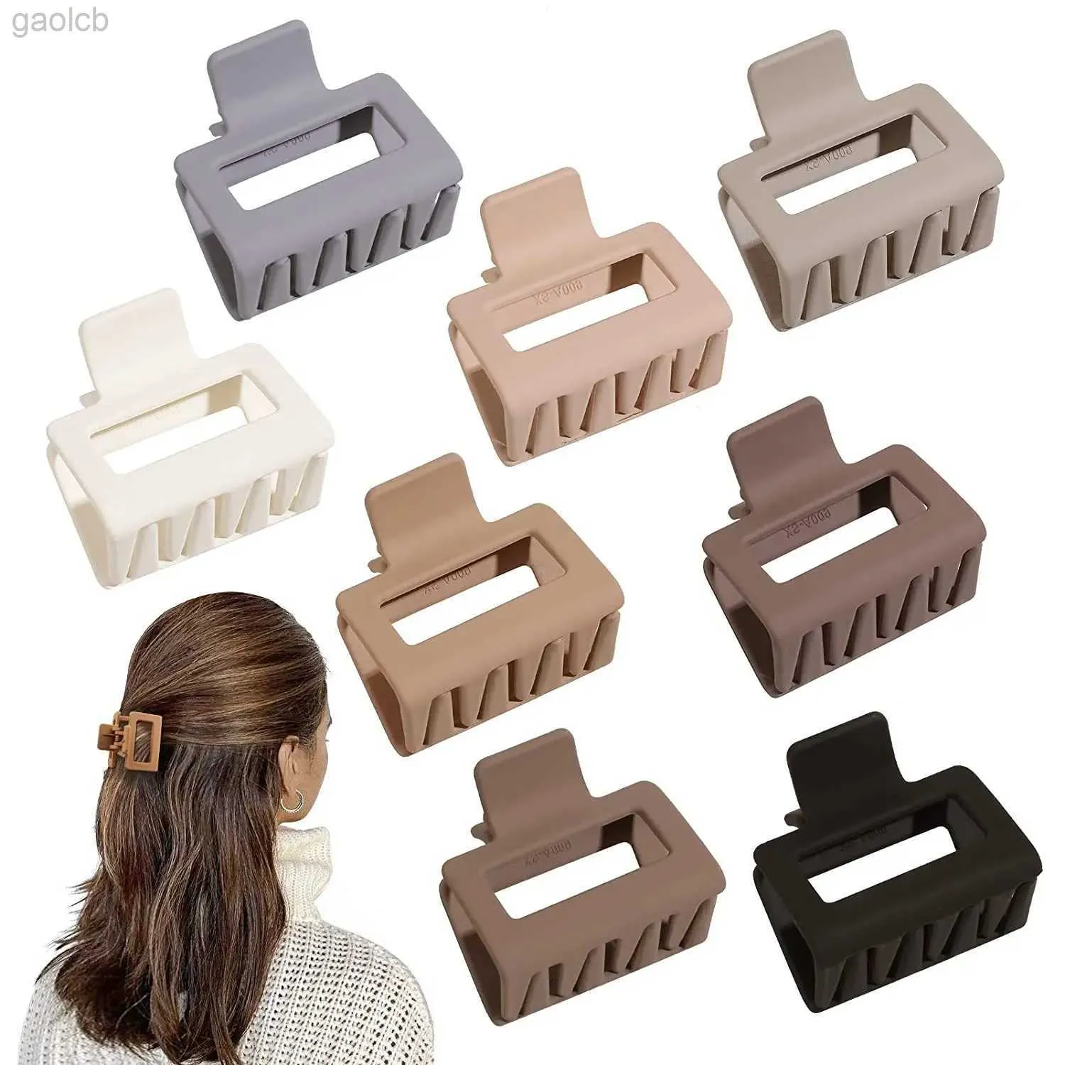 Clips de cheveux Barrettes coréennes petites griffes de cheveux Spuare Spuare Shape Clips de cheveux pour femmes Girls Crabe Hairpin Barrettes Ornements de mode Accessoires de cheveux 240426