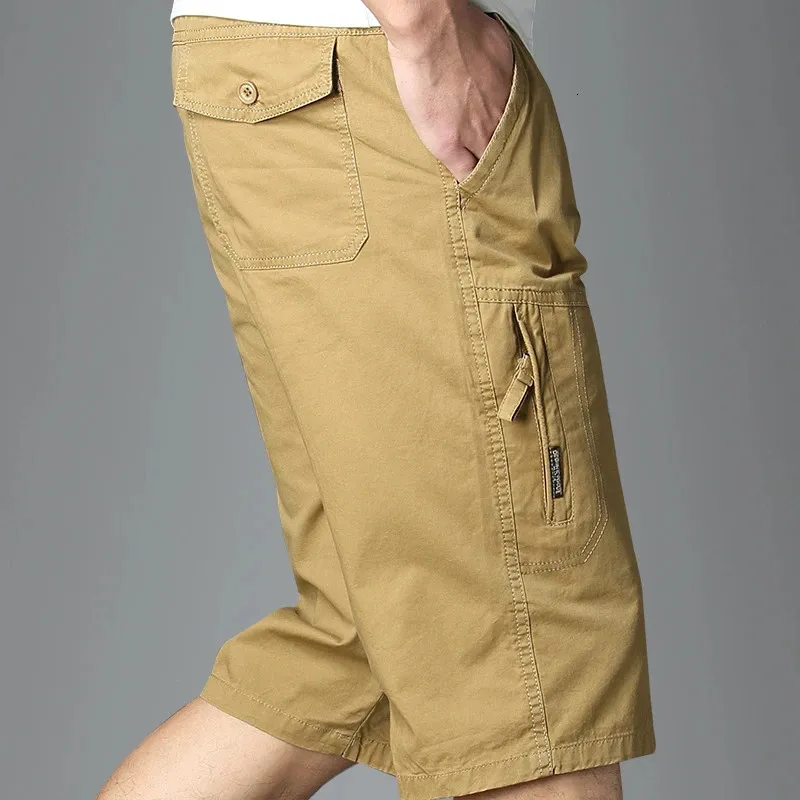 Summer Trend Cargo Shorts Mens Fashion Vintage Knee Length Gym Short Homme Loose Military Side Pocket Pant Sweatpants Male 240409