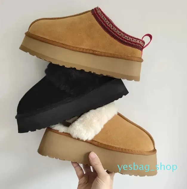 Australia Designer Boots Tasman Tazz Slippers Winter Sheepskin Shearling Platform Fur Slides Classic Ultra Mini Snow Boot Womens Suede Wool Ankle Booties