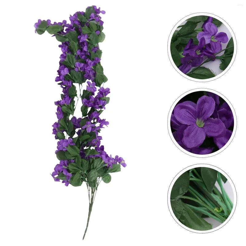 Decorative Flowers Artificial Hanging Vine Flower Violet Wall Garland Wedding Party Fake Plantation Po Props