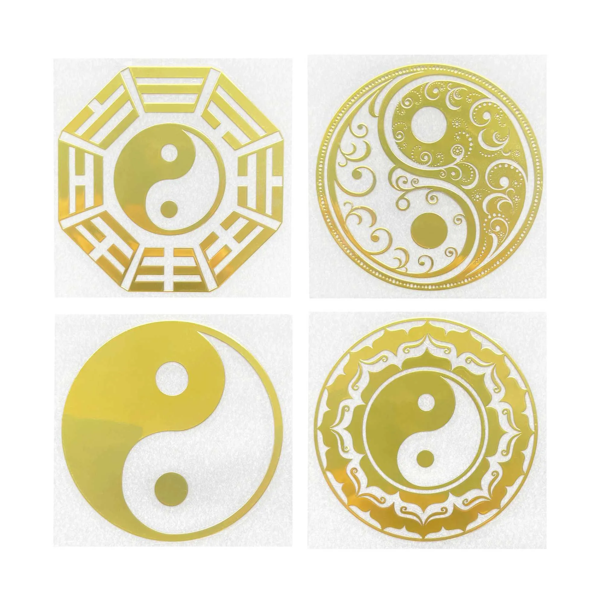 Tattoo overdracht vijf elementen yin en yang tai chi acht diagrammen patroon metalen stickers mobiele telefoon stickers laptop auto stickers decoratie 240426
