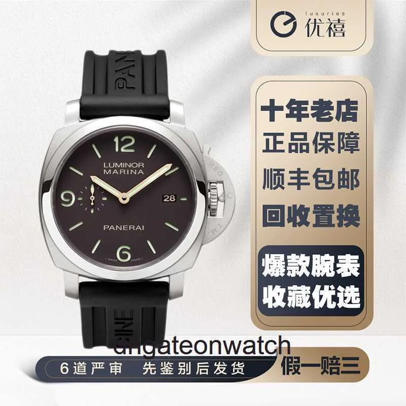High -End -Designer -Uhren für die Peneraa -Serie Titanium Automatic Mechanical Watch Mens PAM00351 Original 1: 1 mit echtem Logo und Box